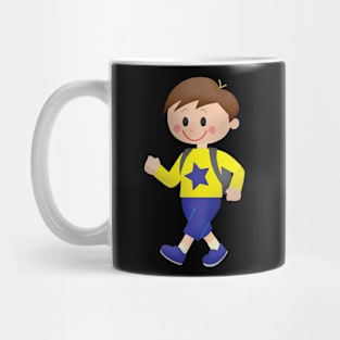 Handsome Schoolboy in An Awesome Bright Outfit Mug